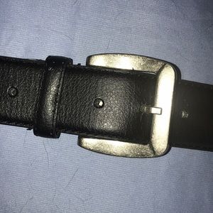 Men’s Black Belt with Silver Buckle